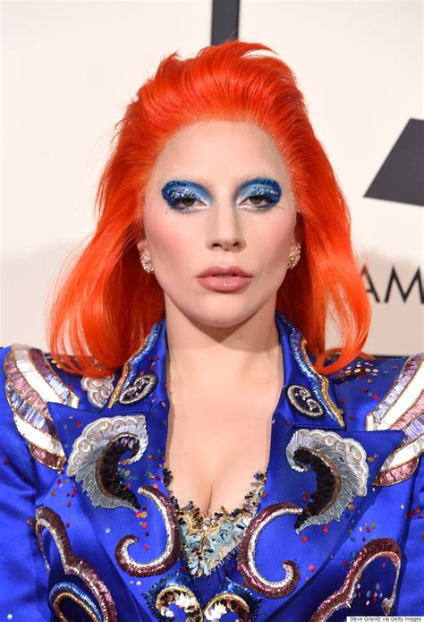 Lady Gagas Grammys 2016 Bowie Inspired Look Is Out Of This World