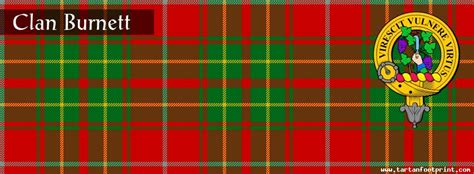 Clan Burnett Tartan Footprint Scottish Heritage Social Network