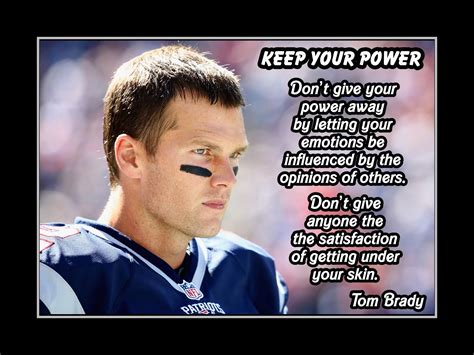 Tom Brady Inspirational Football Quote Poster NFL Motivation Quote