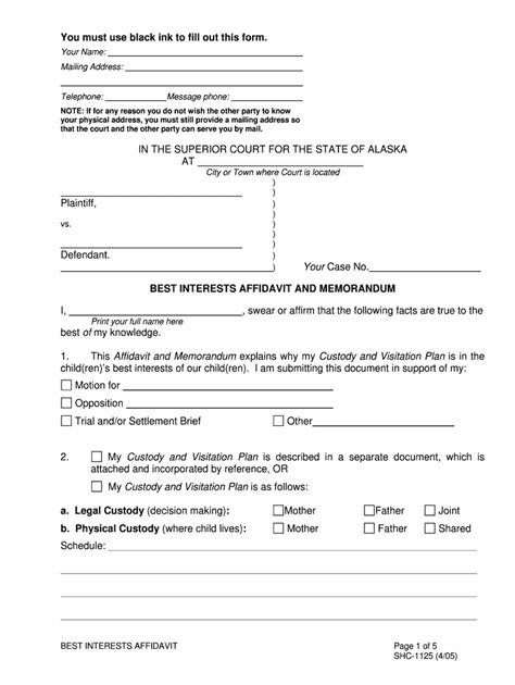 Affidavit Of Custody Of Child Fill Out And Sign Online Dochub