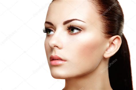 Beautiful Woman Face Perfect Makeup — Stock Photo © Heckmannoleg 40091691