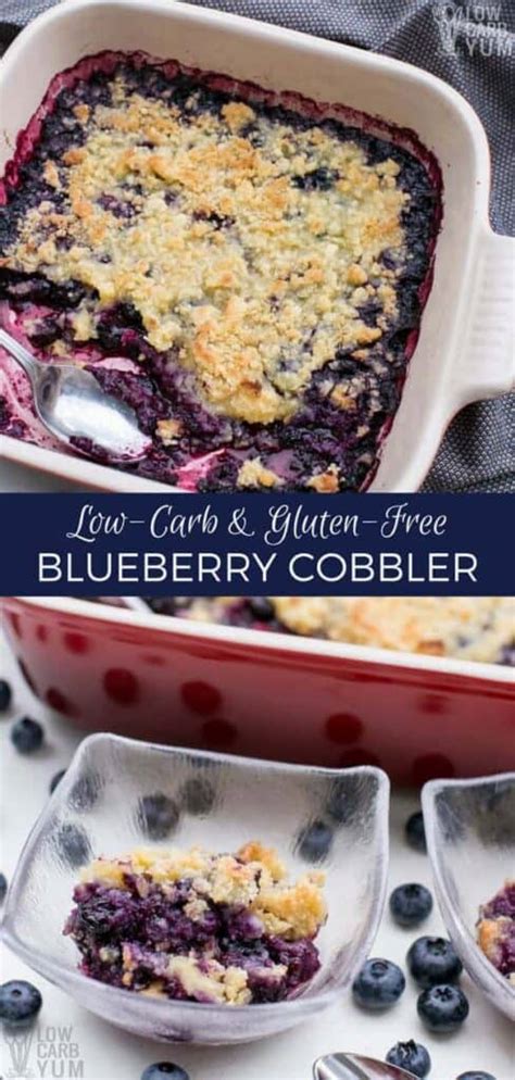 These 5 recipes have less than 200 calories per serving and are still delicious. Easy Low Carb Blueberry Cobbler (Gluten-Free) | Low Carb Yum