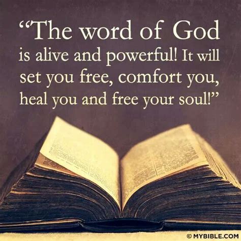 The Word Of God Is Alive And Powerful It Will Set You Free Comfort