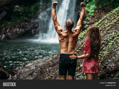 Couple Waterfall Rear Image And Photo Free Trial Bigstock