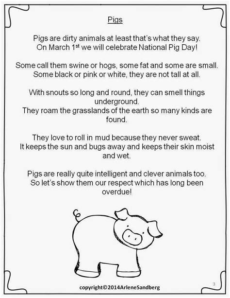 Celebrate National Pig Day On March 1st With This Fun Poetry Activity