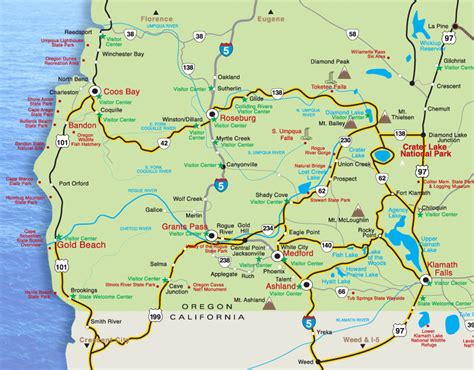 35 Crater Lake Oregon Map Maps Database Source