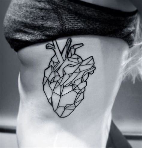 Geometric Heart Tattoo Tatuaje De Corazón Geométrico