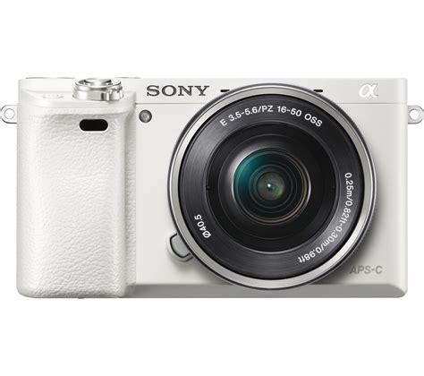 Sony A6000 Mirrorless Camera With 16 50 Mm F35 56 Lens White Fast