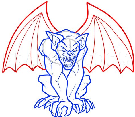 How To Draw A Gargoyle Step By Step Drawing Guide By Dawn Dragoart