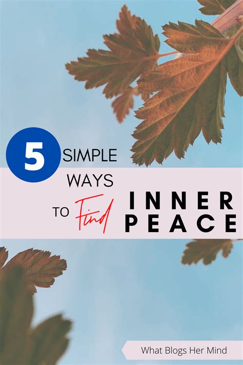 5 Simple Ways To Find Inner Peace Inner Peace Finding Inner Peace