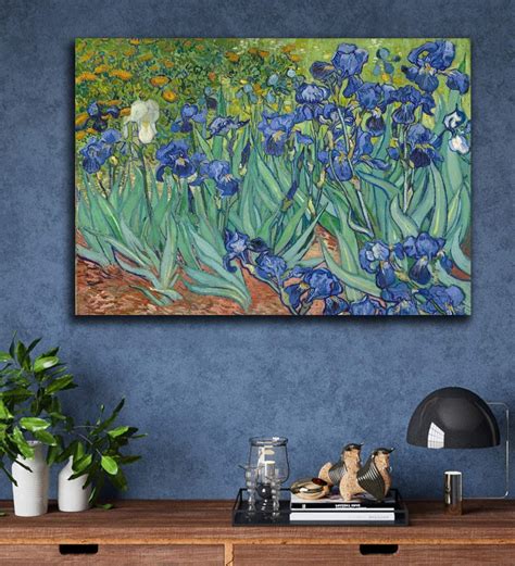 Buy Multicolour Cotton Canvas Unframed Les Irisesii By Vincent Van Gogh