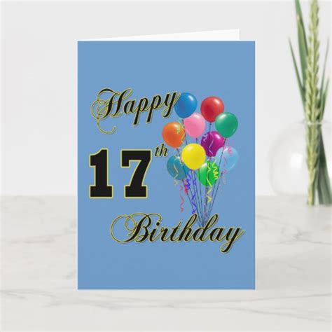 17th Birthday Cards Zazzle