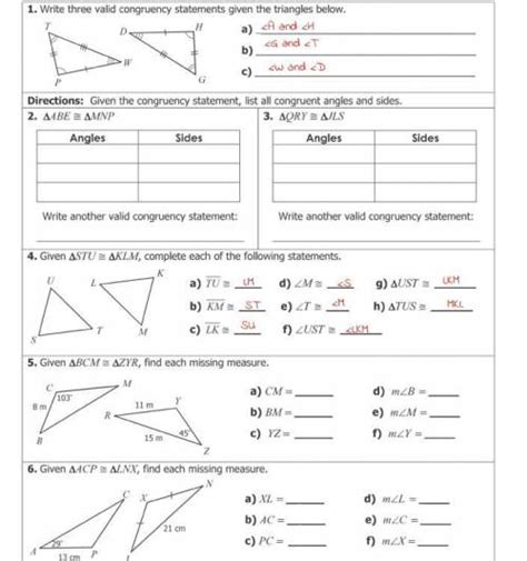 A segment that connects a vertex to the opposite side so. Unit 4 Congruent Triangles Homework 5 Answers - Triangles ...