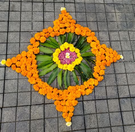 Flower Rangoli Designs For Corner Best Flower Site