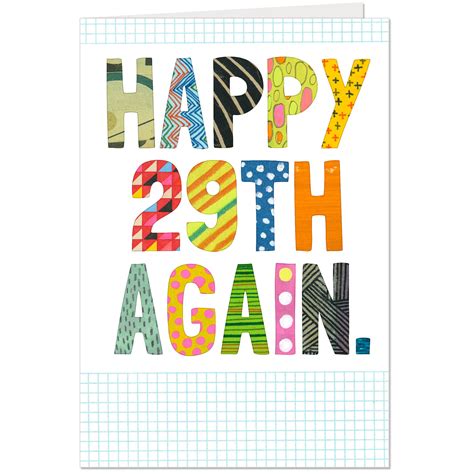 Happy 29th Again Funny Birthday Card Greeting Cards Hallmark