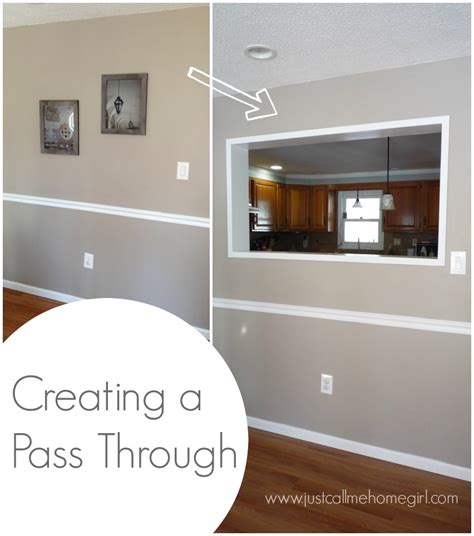By creating a large opening from the dry wall and extending the countertop past the opening, a small breakfast bar was created, in addition to connecting the kitchen to the dining area. Creating a Pass Through - Just Call Me Homegirl