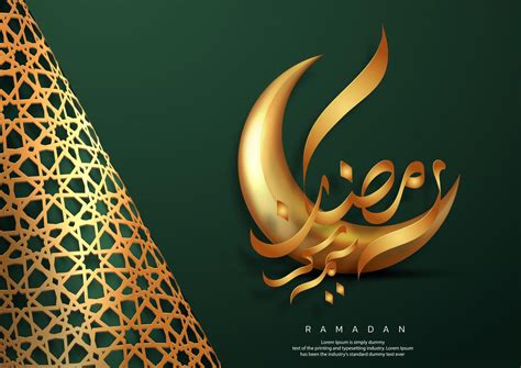 Gold And Green Ramadan Kareem Card 831010 Vector Art At Vecteezy