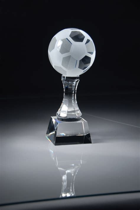 Crystal Soccer Trophy 35 X 10 Includes Engraved Plate Best