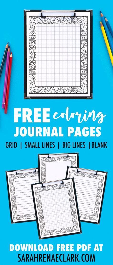 Free Printable Coloring Journal Pages In 2020 Coloring Journal