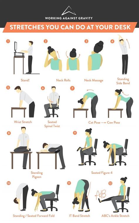 Best Desk Stretches Poster Google Search Back Stretches For Pain Middle Back Pain Back