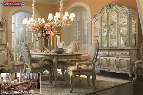 Wood tables embedded with glass rivers and lakes. Victorian Style Dining Room Designs