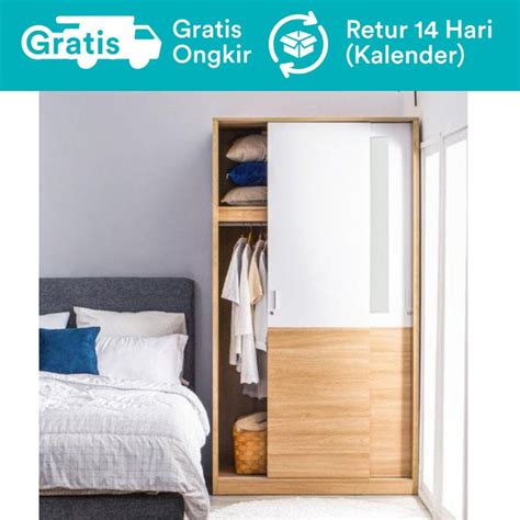 Lemari pakaian sliding 3 pintu kaca minimalis mewah modern dan klasik terbaru model desain almari baju kayu jepara warna putih harga murah yang bisa anda terapkan sebagai furniture atau perabot kamar anda yang mempunyai ukuran yang kurang luas atau sempit. Jual Dekoruma Sano Lemari Pakaian Sliding Door [2 Pintu ...