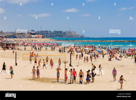 Tel Aviv Israel June 12 2015 View Of The Beach Of Tel Aviv And The