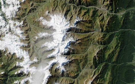 Nature Landscape Mountain Snow Winter Satellite Russia Glaciers