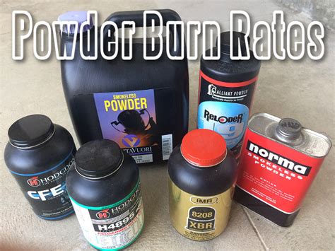 Latest Smokeless Powder Burn Rate Chart
