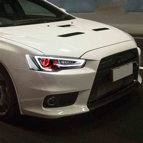 Headlights For Mitsubishi Lancer Evo X Audi Style Drl Led My Xxx Hot Girl