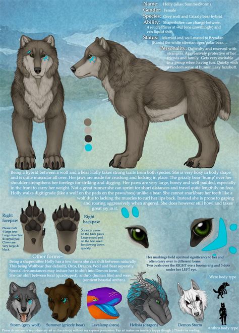My Persona The Wolfbear By Cunningfox On Deviantart Wolf Hybrid Grey