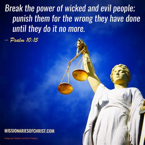 Bible Verse About Punishing Wicked People Missionaries Of Christ