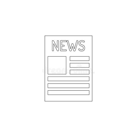 Newspaper Flat Vector Icon Stock Vector Illustration Of Article