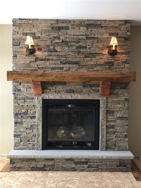 Somerset Dry Stack Faux Stone Wall Panel Fireplace Design Faux Stone