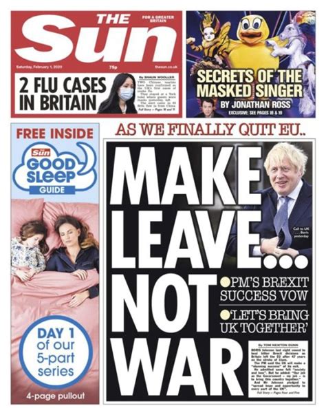 Brexit How The Newspapers Marked The Historic Day Metro News