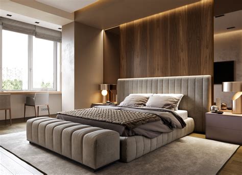 Modular Bedroom Design With A Wooden Wall By Designtrivo Kreatecube