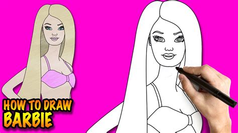 How To Draw Barbie Step By Step Drawing Guide By Dawn Dragoart Hot