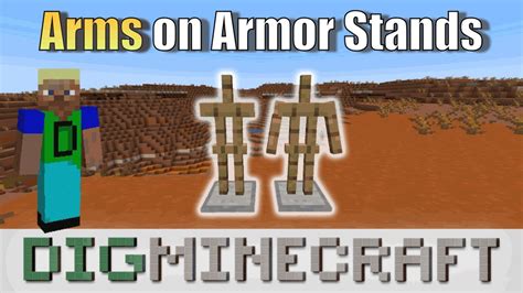 How To Add Arms To An Armor Stand In Minecraft Java Edition Youtube