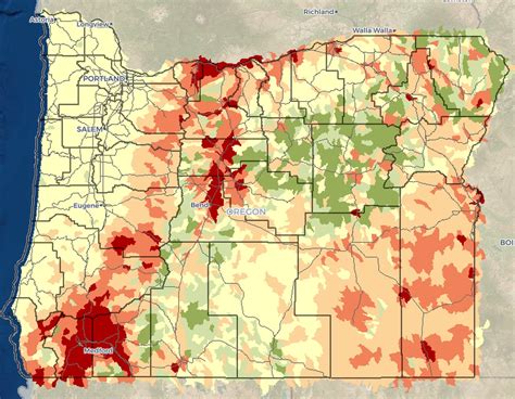 Forest Fires Oregon Map Map Vector