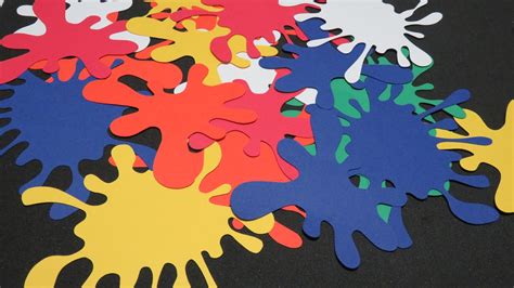 Large Art Party Paint Splatter Confetti Paint Die Cuts Art Etsy