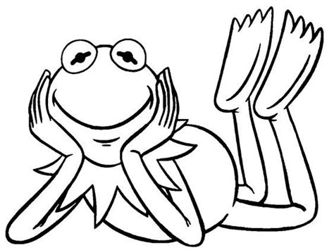 Nice The Muppets Kermit The Frog Smile Coloring Pages Frog Coloring