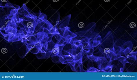 Abstract Beautiful Bright Blue Glowing Energy Electric Magic Space