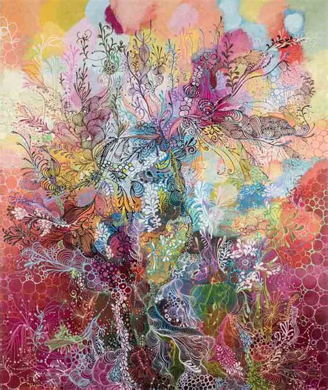 Noemi Ibarz Merce Nim Abstract Floral Paintings On Trendy Art Ideas
