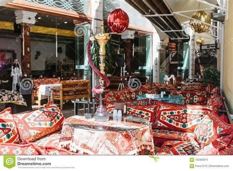 You are enjoying the episode: Istanbul, June 16, 2017: Empty Turkish Cafe In The ...