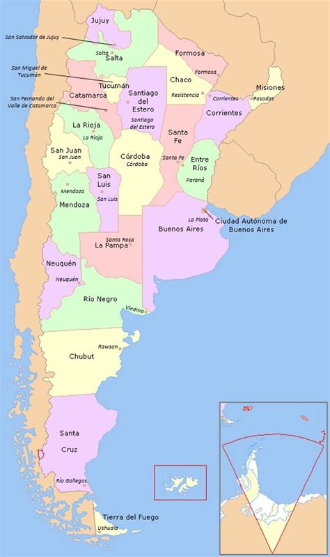 Autogobernados tienen constitución, bandera y fuerza de seguridad propios. Provincias y capitales de Argentina | Saber es práctico