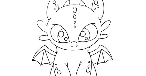 Baby Toothless Coloring Page Lets Coloring Together