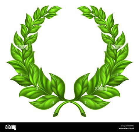 A Laurel Wreath Design Element Illustration Of A Circular Green Wreath