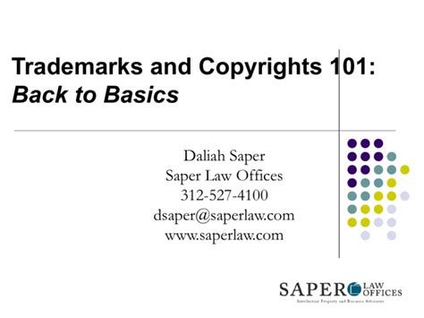 Trademarks And Copyrights 101 Back To Basics
