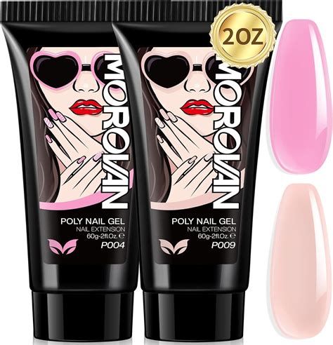 Morovan Poly Gel Ongle 2 Couleurs Poly Gel Ongle Rose Et Rose Nude