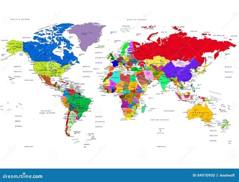 Mappa Politica Del Mondo Illustrazione Vettoriale Illustrazione Di Images And Photos Finder